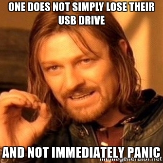 Lost USB Disk Panic