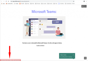 Fake Microsoft Teams Site in Sway